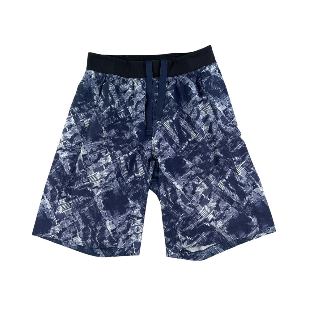 Lululemon Core Shorts Mens Medium Cityscape Drawstring Gym Geomteric 10"
